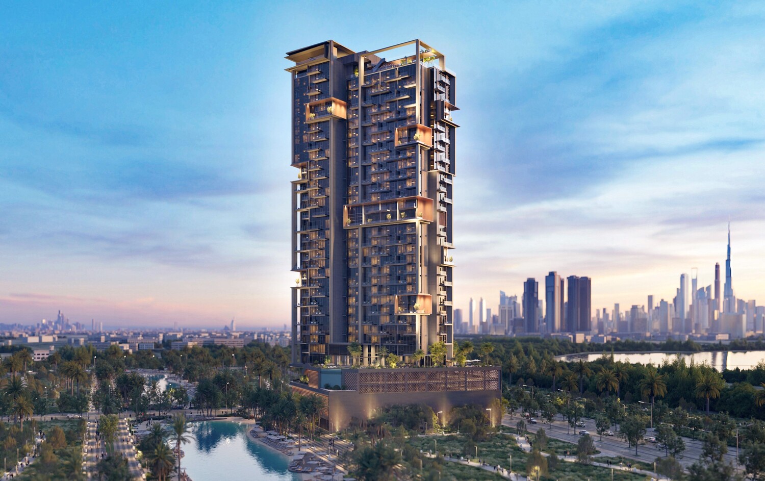 The Highgrove off-plan project by Ellington Properties in Bukadra, Meydan